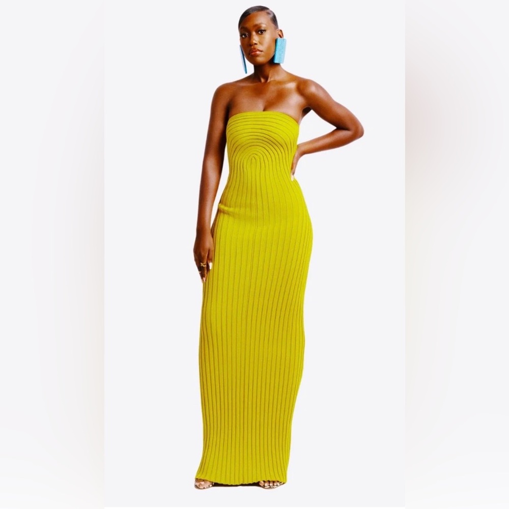 Hanifa Roxi Strapless Knit Dress Size Large NWT